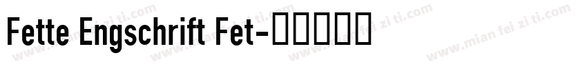 Fette Engschrift Fet字体转换